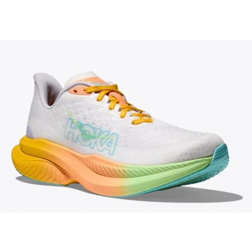 Zapatillas HOKA Mach 6 Mujer Blanco/Naranja/Verde [2]