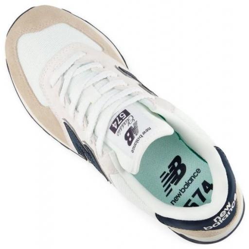 Zapatillas New Balance 574 Blanco/Marrón [2]