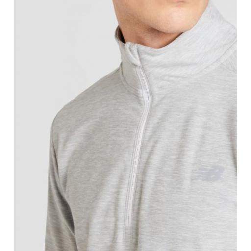 Camiseta Manga Larga New Balance Space Dye Gris [1]