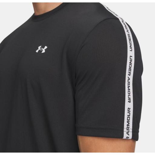 Camiseta Under Armour Tech Taping SS Negro/Blanco [1]