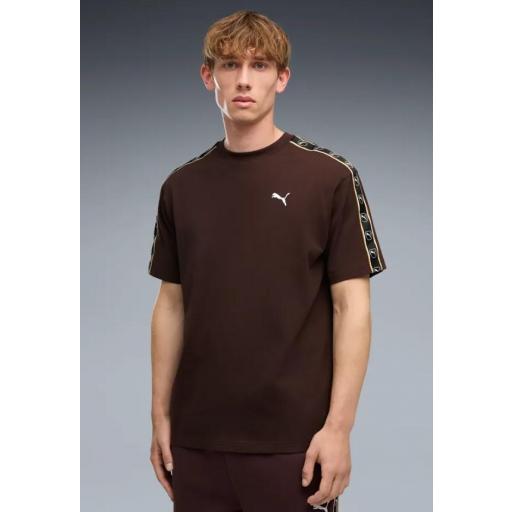 Camiseta Puma Essentials Elevated Tape Chocolate [1]