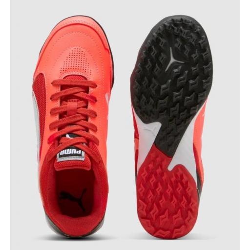 Bota Fútbol Puma Truco IV Jr Turf Rojo/Naranja [3]