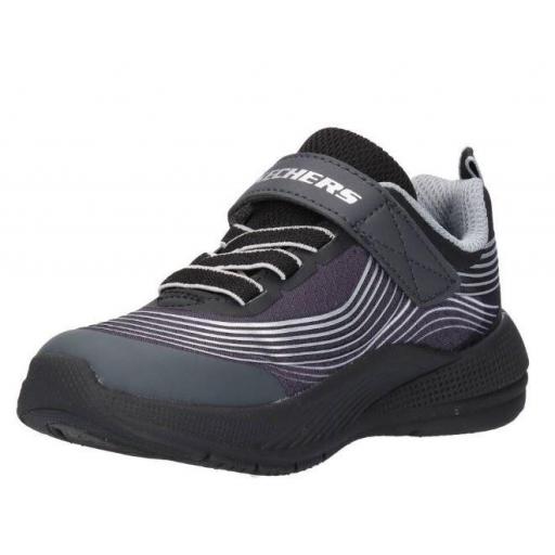 Zapatillas Skechers Microspec Advance Bebe Negro/Plata [2]