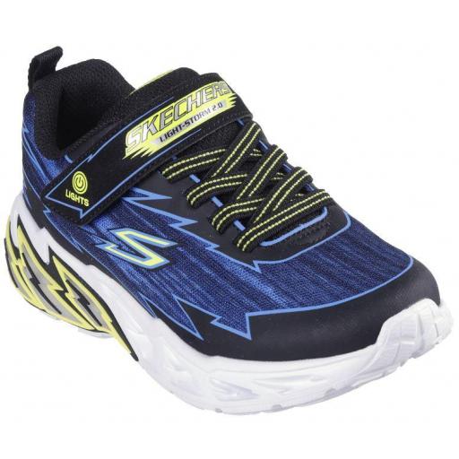 Zapatillas Skechers Luces Light Storm 2.0 Azul/Amarillo [1]