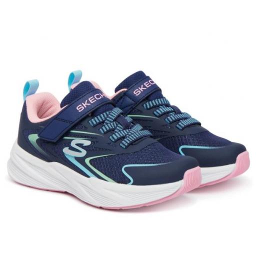 Zapatillas Skechers Microspec Tread PS Marino/Rosa [1]
