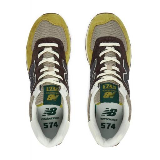 Zapatillas New Balance 574 Iconic Marrón/Verde [1]