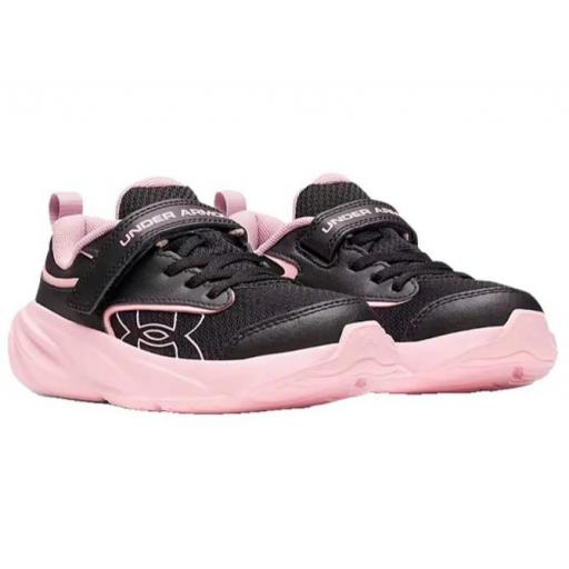 Zapatillas Under Armour GPS Surge Velcro Negro/Rosa [1]