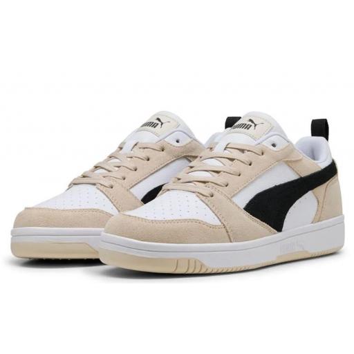Zapatillas Puma Rebound v6 Low SD Blanco/Beige [1]