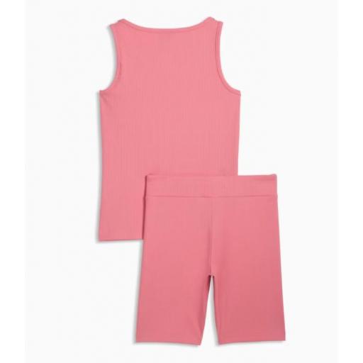 Conjunto Puma Essentials Elevated Niñas Rosa [1]