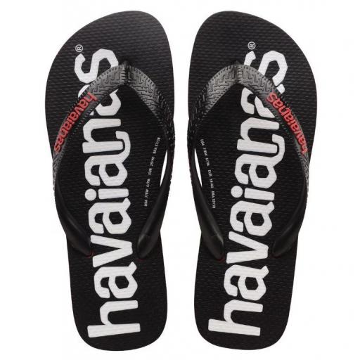 Chanclas Havaianas Top Logomanía 2 FC Negro/Rojo [0]