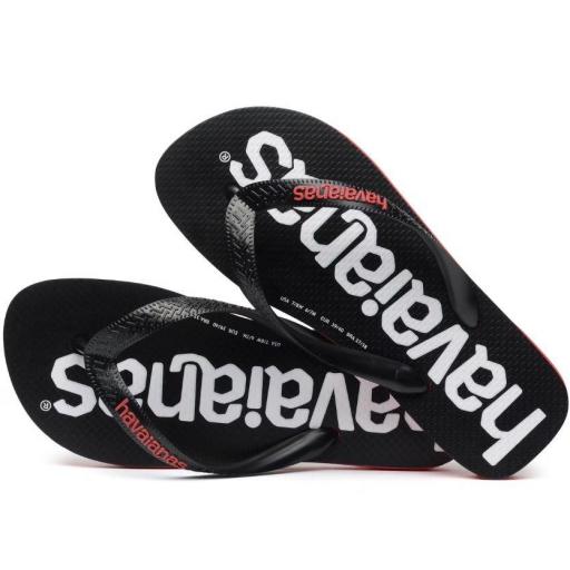 Chanclas Havaianas Top Logomanía 2 FC Negro/Rojo [1]