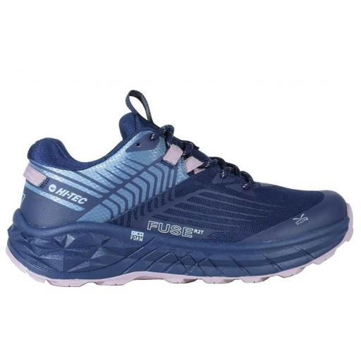 Zapatillas Hi-Tec Geo Fuse Trail Azul/Morado/Rosa