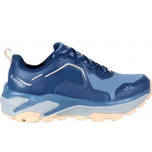 Zapatos Senderismo Hi-Tec Pace WP Mujer Azul/Rosa [0]