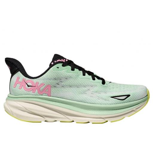 Zapatillas HOKA One One Clifton 9 Verde/Rosa