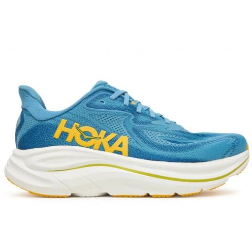 Zapatillas HOKA Clifton 10 WIDE Anchas Azul/Amarillo [0]