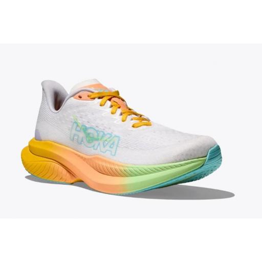 Zapatillas HOKA Mach 6 Blanco/Naranja/Verde [2]
