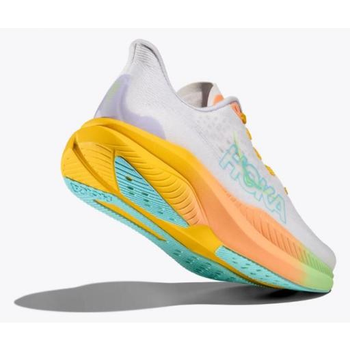 Zapatillas HOKA Mach 6 Mujer Blanco/Naranja/Verde [1]