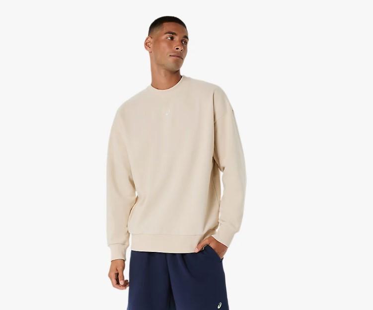 Sudadera Asics Fleece Crew Neck Top Beige