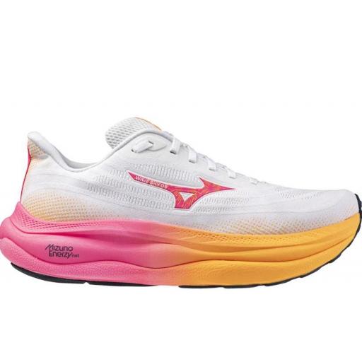 Zapatillas Mizuno Wave Sky 9 Blanco/Rosa/Naranja