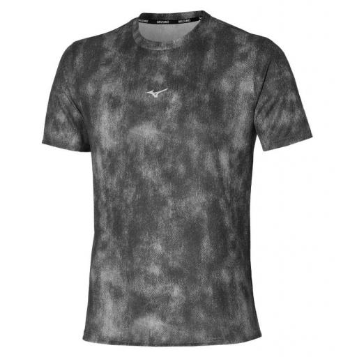 Camiseta Mizuno Impulse Core Graphic Tee Negra