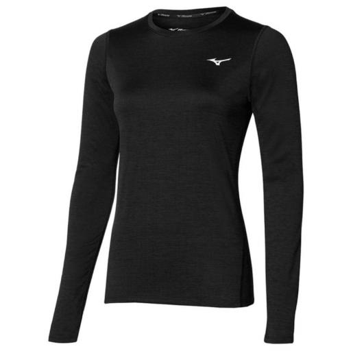 Camiseta Manga Larga Mizuno Core Impulse Mujer Negro [0]
