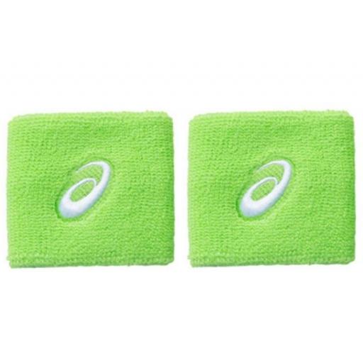 Muñequeras Asics Wrist Band Pair Verde/Marino/Blanco