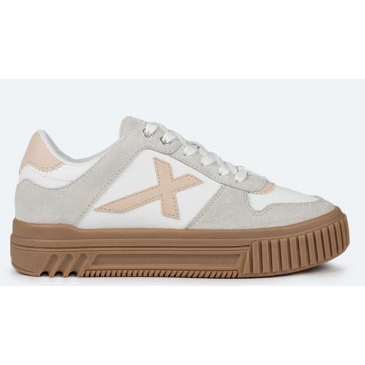 Zapatillas Munich Mina 04 Blanco/Beige/Marrón/Rosa