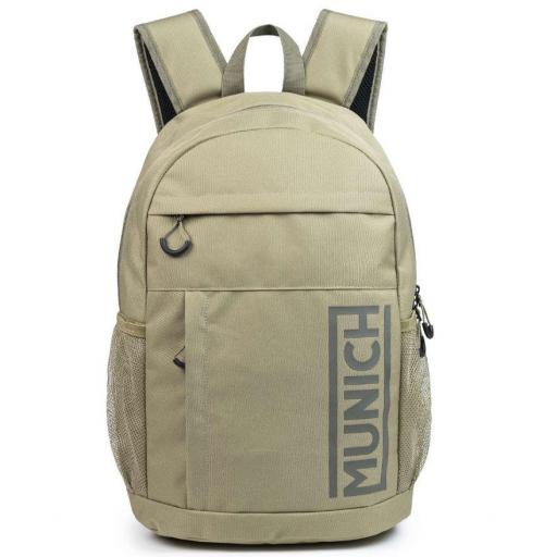 Mochila Munich Backpack Slim Negro/Verde Khaki/Azul [2]