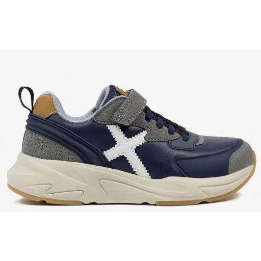 Zapatillas Munich Track Velcro 117 Azul Marino