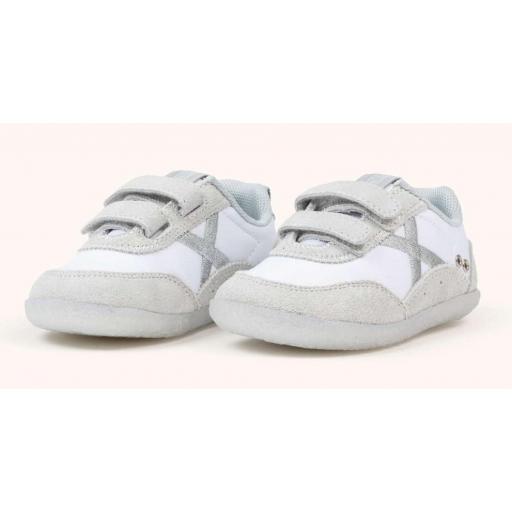 Zapatillas Munich Baby Koda 20 TD Velcro Blanco/Gris [1]
