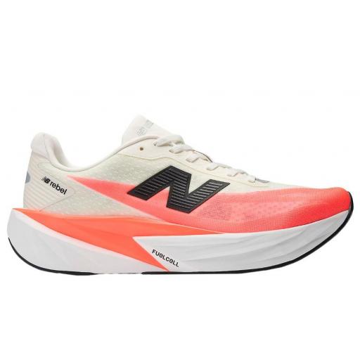 Zapatillas New Balance FuelCell Rebel v5 Blanco/Naranja