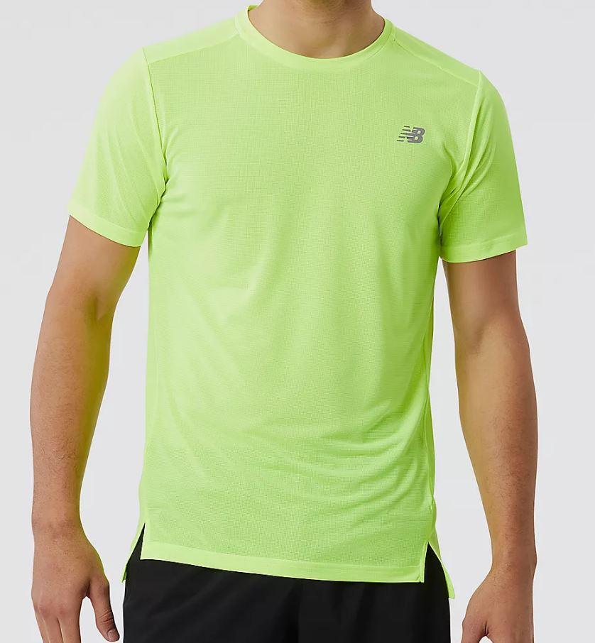 Camiseta New Balance Accelerate Short Sleeve Amarillo Fluor