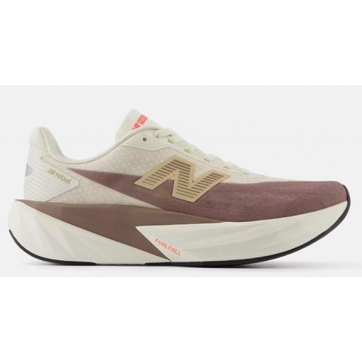 Zapatillas New Balance FuelCell Rebel v5 Mujer Blanco/Marrón