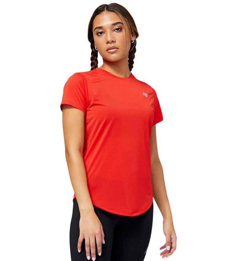 New Balance Camiseta Manga Corta Accelerate Mujer Roja