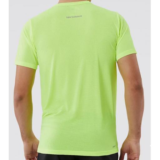 Camiseta New Balance Accelerate Short Sleeve Amarillo Fluor [2]