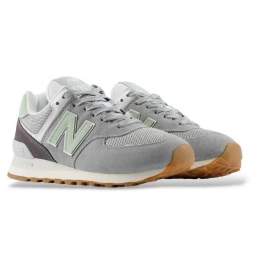 Zapatillas New Balance 574 Gris/Verde  [1]