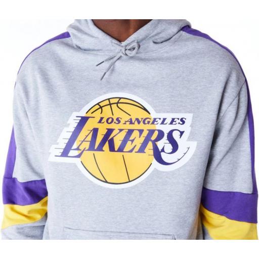 New Era Sudadera LA Lakers Colour Block Gris [1]