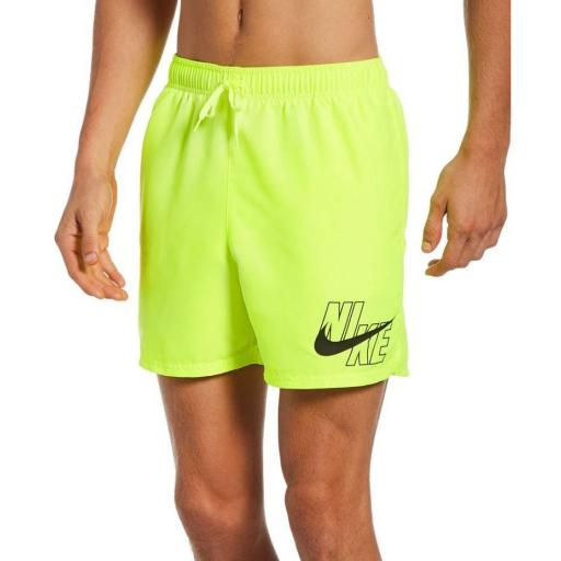 Bañador Nike Swim Volley Logo Short Amarillo Fluor