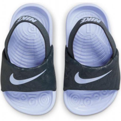 Sandalias Nike Kawa Slide TD niña pequeña morado/azul [1]