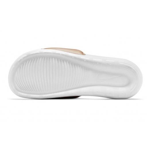 Chanclas Nike Victori One Slide Mujer Blanco/Bronce [2]