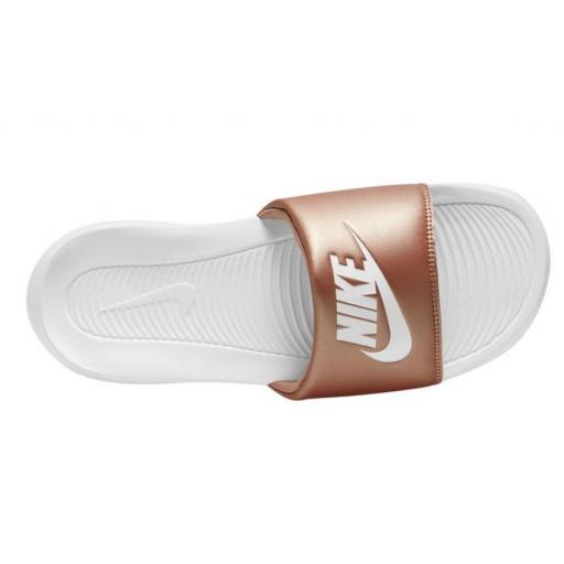 Chanclas Nike Victori One Slide Mujer Blanco/Bronce [1]