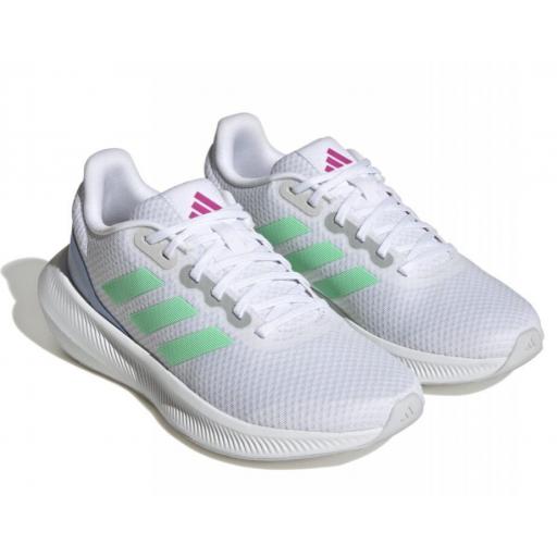Zapatillas Adidas Runfalcon 3.0 W Blanco/Verde [1]