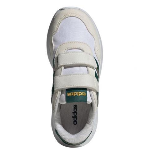 Zapatillas Adidas Run 60s CF Niños Velcro Blanco/Verde [2]