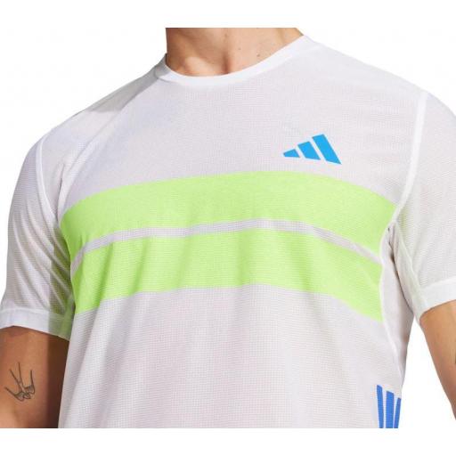 Camiseta Adidas Adizero Retro Tee M Blanco/Amarillo [1]