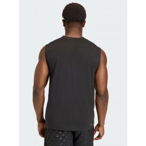 Camiseta sin Mangas Adidas Workout Essentials Negra [2]