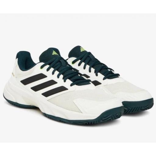Zapatillas Adidas CourtJam Control 3 M Clay Blanco/Verde [1]