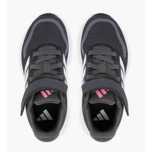 Zapatillas Adidas Runfalcon 5 PS Velcro Niñas Gris/Rosa [2]