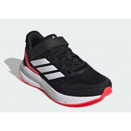 Zapatillas Adidas Runfalcon 5 EL C Velcro Negro/Rojo [1]