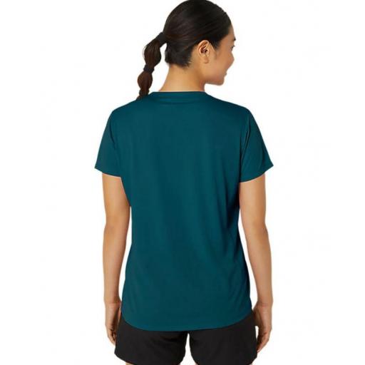 Camiseta Asics Core SS Top Mujer Verde Teal [1]