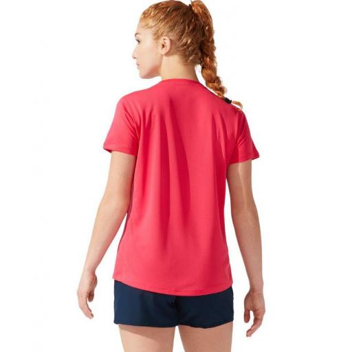 Camiseta Asics Core SS Top Mujer Rosa [1]